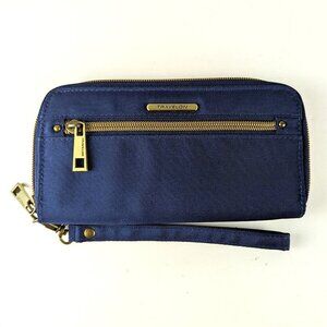 Travelon Navy Blue RFID Zip Wallet Wristlet